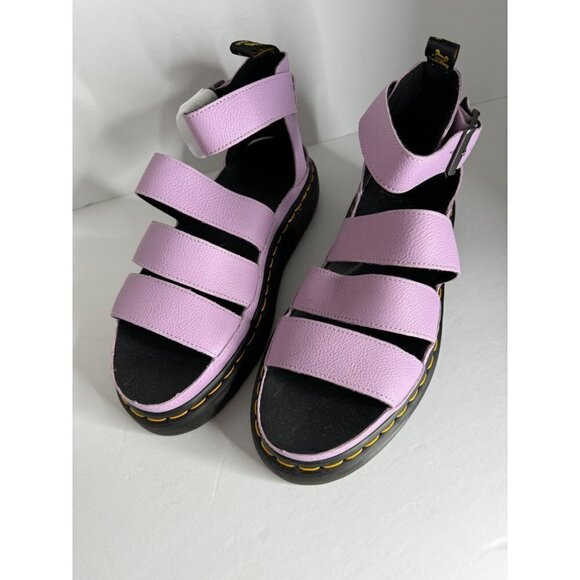 Doc Dr. Martens Clarissa II Platform Strap Sandals Lilac Leather EU 37 US 6 NEW - Picture 3 of 8
